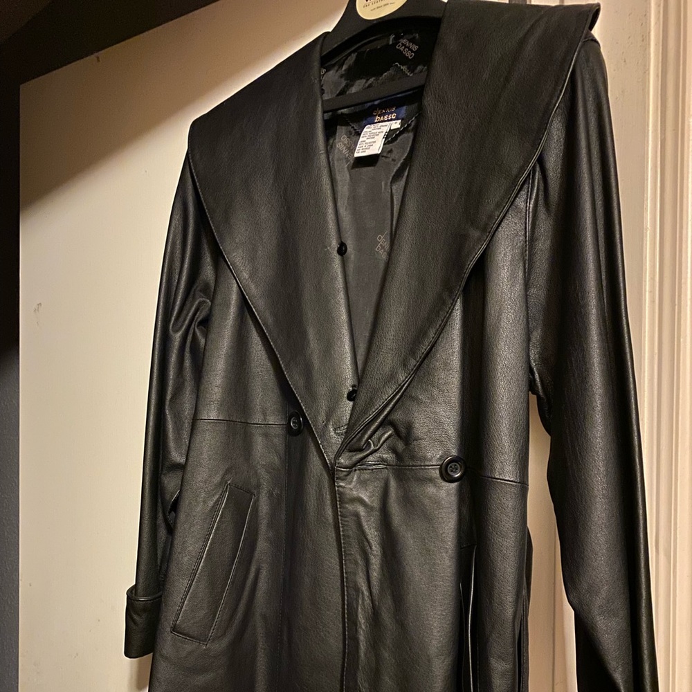 Genuine Black Leather Jacket, small